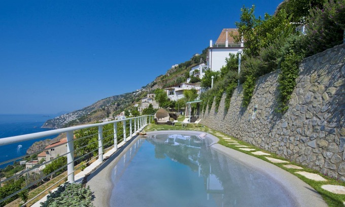 Conca dei Marini Villa | Villa degli angeli 20, With Pool, Stunning Sea View, bbq, gardens, 1km. beach