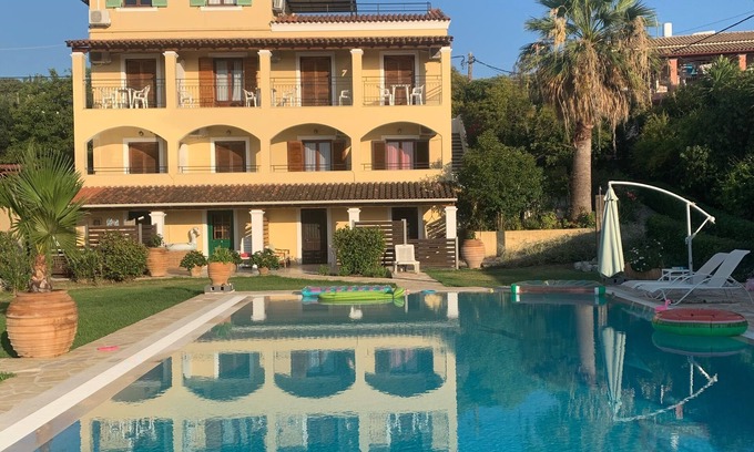 Acharavi Villa | Villa Eleni Corfu: Seaview, Pool, Sleeps 10-20, Near Beach & Village! 🌊🏡