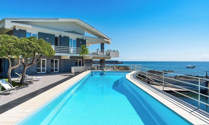 Acireale Villa | Villa GIULIA is a luxury seafront villa with private pool