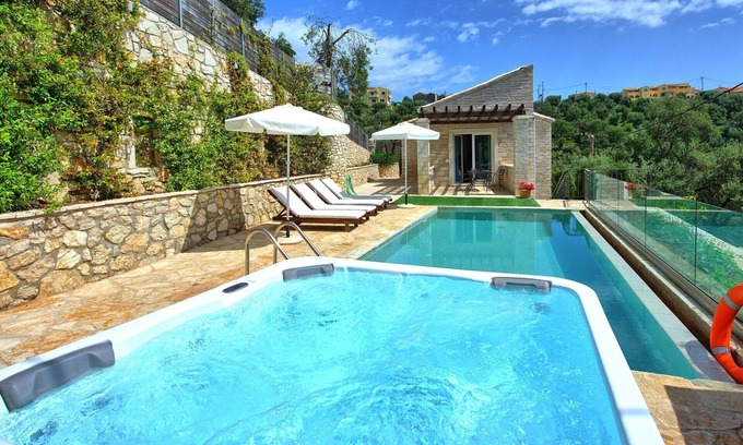 Kavalleraina Villa | Villa Jacaranda - Vacation villa with private and heated pool by Agni Bay, Corfu