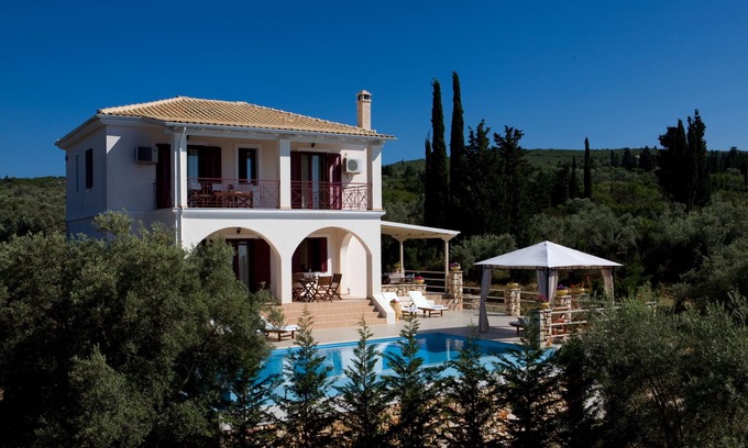 Kavallos Villa | Villa Katia. An exclusive and comfort retreat at Tsoukalades. Sea & sunset views