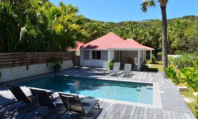 Anse de Lorient Villa | Villa Les Sables - Beach Front - Located in Fabulous Lorient Beach with Private Pool
