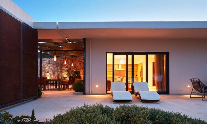 Apokoronas Villa | Villa Longhouse-Pool-Sauna-Gym-Panoramic Seaview