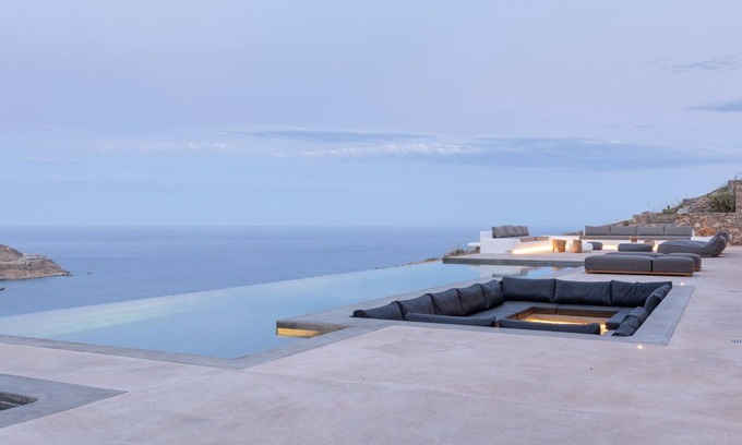 Ftelia House | Villa Maxim/Amazing sea views/large outdoor areas with 2 pools & 2hot-tubs