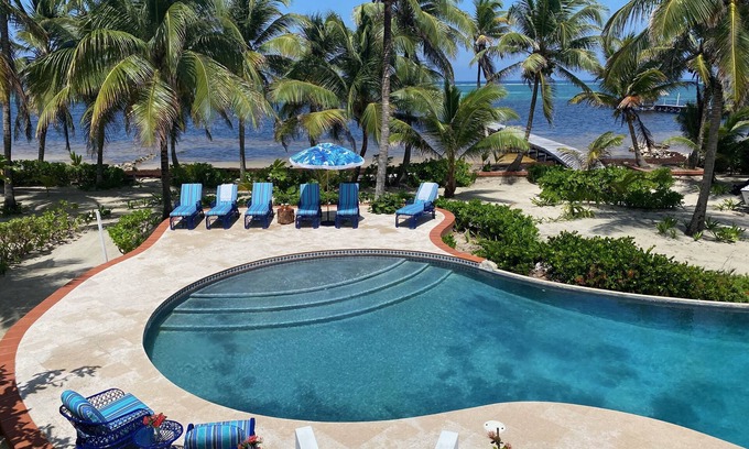 San Pedro Villa | Villa Stella Di Mare - Luxurious Beachfront Villa Newly Renovated GOLD STANDARD