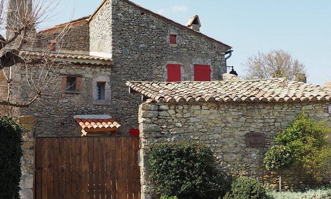 Lussan House | Village house, in local stone - in a listed village, quiet with courtyard.