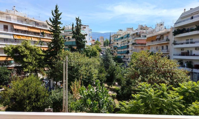 Vyronas Apartment | Vironos extra bright apartment - Front park and monastery