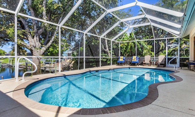 Caloosahatchee House | Waterfront Bliss with Heated Pool, Private Dock & Gulf Access – Lotus Cove
