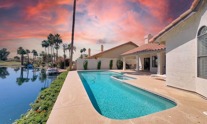 Island at Ocotillo House | Waterfront, Golf Views, Boats and Pools! Sleeps 18. 2 Home Complex!