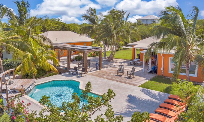 Hartswell House | Waterfront Home with Pool & Dock Overlooking Moriah Cay National Park