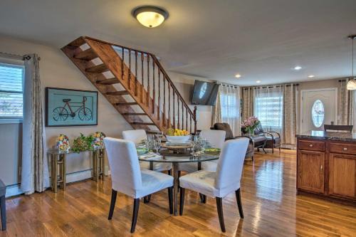 Mastic Beach House | Waterfront Home with Large Deck and Dock on Narrow Bay