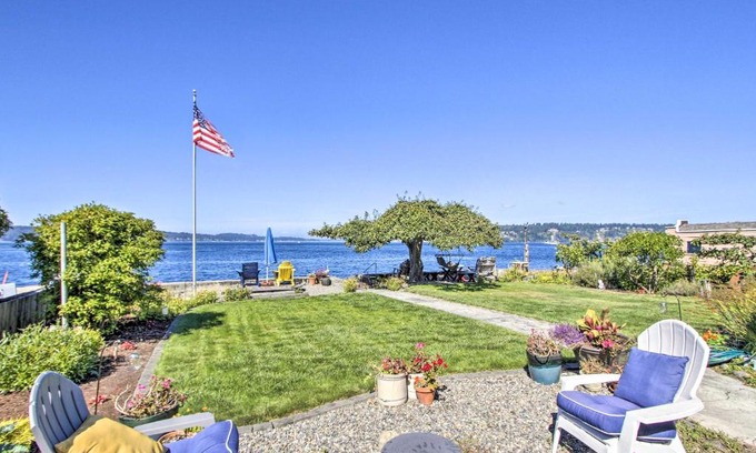 University Place House | Waterfront Puget Sound Retreat Steps to Beach!
