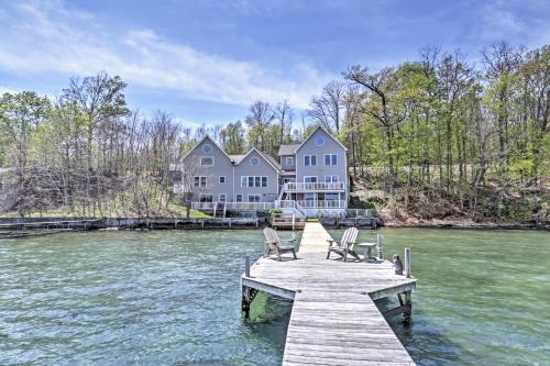 Geneva House | Waterfront Seneca Lake House Fire Pit and Boat Dock