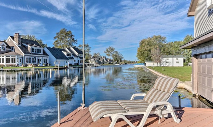 Enchanted Hills House | Waterfront Syracuse Home Deck, Fire Pit and Kayaks