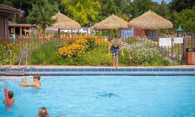 Voorthuizen RV Rental | Well Furnished Tent Lodge with Terrace near Veluwe