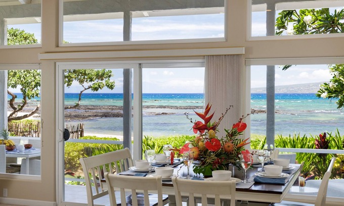 Puako House | Whale's Tail - Fall rates! Beachfront in Magical Puako! Steps to the ocean!