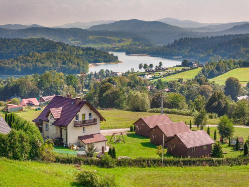 Polanczyk House | "Widokowe Wzgórze"domki z widokiem na jezioro w Polańczyku z klimatyzacją