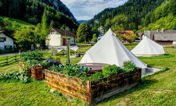 Schwarzau im Gebirge Resort | Wild Glamping in the Vienna Alps - “Rax plateau“ view