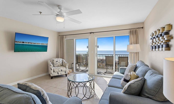 Miramar Beach Condo | Windancer 302 - Gulf Front, Miramar Beach, Community Pool, Free Beach Service!