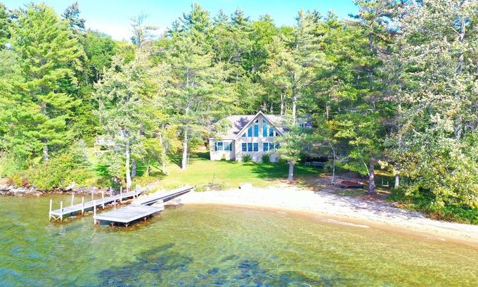 Moultonborough House | Winnipesaukee Lake Home for 12 with Large Sand Beach