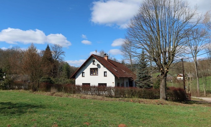 Rovensko pod Troskami Villa | Wonderful private villa for 8 guests with TV, patio and parking
