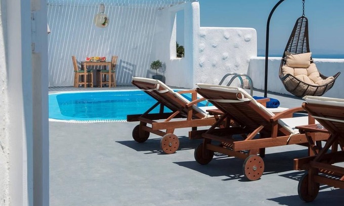 Vourvoulos Villa | Wonderful Santorini Villa | 1 Bedroom | Dream Villa Ena | Stunning Sea Views &.