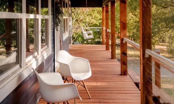 Cookson Cabin | Woodhaven Cabin at Snake Creek with Patios & Fire-pit