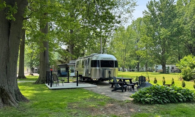 Ashtabula House | You know you want to do it! Glamping. Charming Airstream in Enchanting Ashtabula