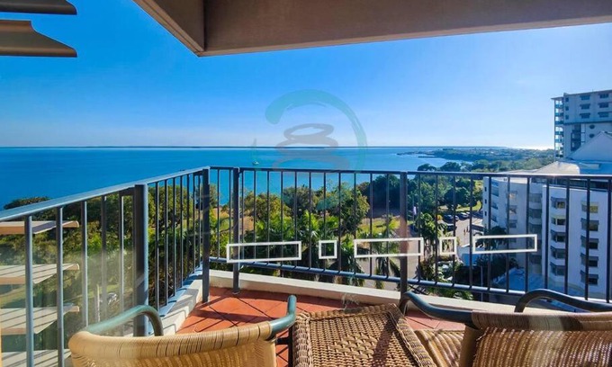 Darwin City Centre Apartment | ZEN88 ESPLANADE: 1-BR Top Floor Ocean View Suite