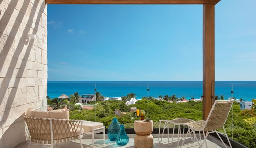 Junior Room, 2 Double Beds, Partial Ocean View