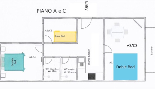 Double Room, Shared Bathroom (Riva A2)