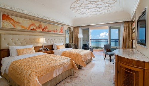 Standard Room, 2 Double Beds, Club Lounge Access, Sea View