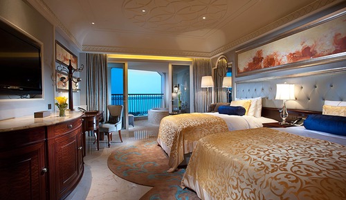 Standard Room, 2 Double Beds, Sea View (High Floor)