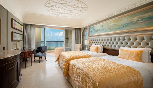 Standard Room, 2 Double Beds, Sea View