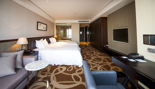 Room, 2 Double Beds, Sea View