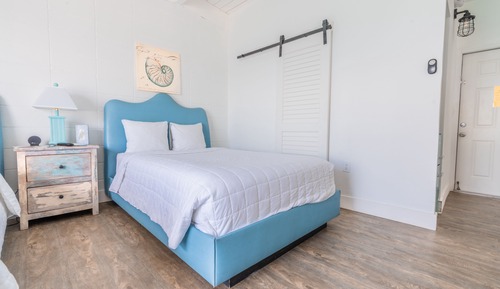 Standard Room, 2 Double Beds, Patio, Sea View