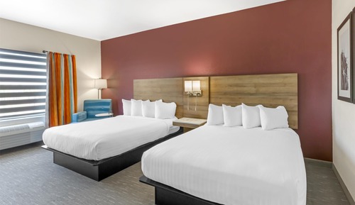 Standard Room, 2 Queen Beds, Non Smoking, Refrigerator & Microwave (Larger Room)
