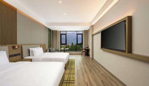 Premium Room, 2 Double Beds (Mountain Ksitigarbha Bodhisatta View)
