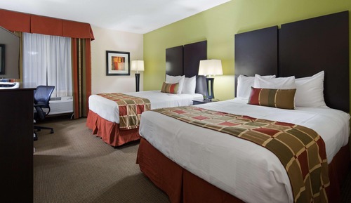Standard Room, 2 Queen Beds, Non Smoking, Refrigerator & Microwave