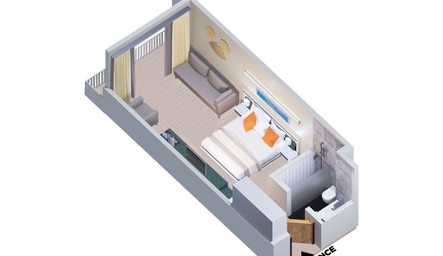 Superior Quadruple Room, 1 Bedroom, Non Smoking, Pool View