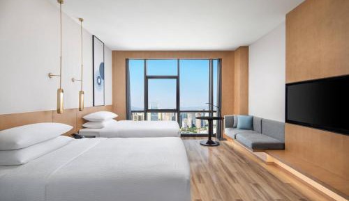Superior Double Room with Two Double Beds and City View