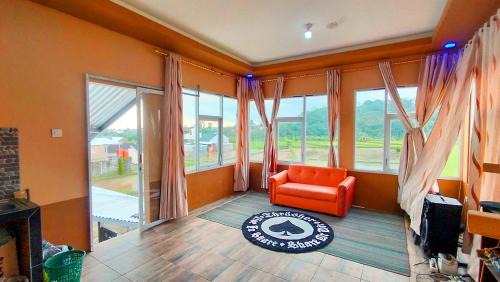 Family Room with Mountain View