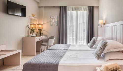 Twin or Double Room with Balcony and Side Sea View