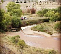 Armidale Other | Camp by the river under the shady willow trees.
