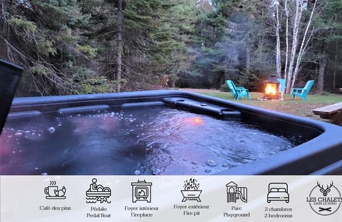 Sainte-Lucie-des-Laurentides Ski Chalet | ☀️ Le2085 - Spa and Beach - Chalets in the north ☀️