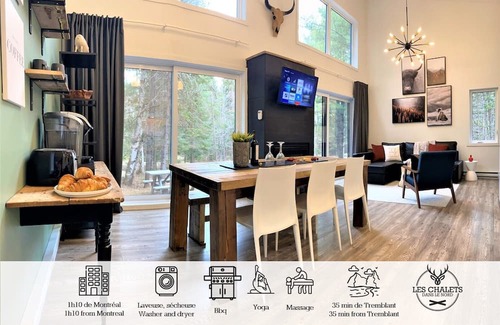 Sainte-Lucie-des-Laurentides Ski Chalet | ☀️ Le2085 - Spa and Beach - Chalets in the north ☀️