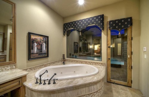 Gold Canyon Villa | Spanish style Golf Course Villa - Outdoor pools & living space