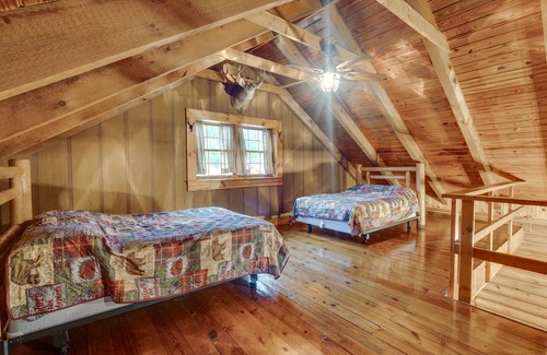 Wellston Cabin | Rustic Wellston Cabin w/ Pond & ATV Trail Access!