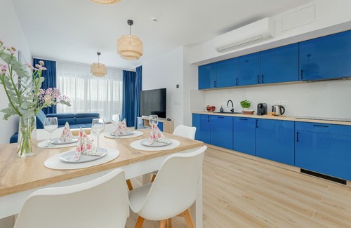 Darlowko Apartment | Blue Apartment With Sea View by Renters