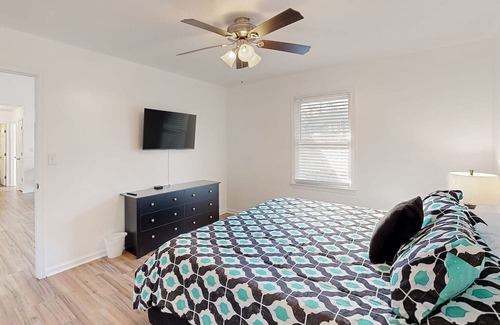 Salisbury House | Perfectly located home with deck, open layout, smart TVs, central AC, & W/D
